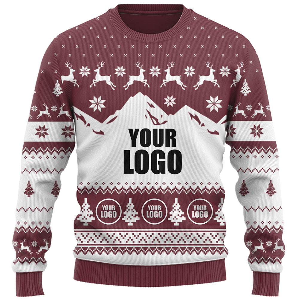Custom Mountain Logo Ugly Christmas Sweater Live Preview 6
